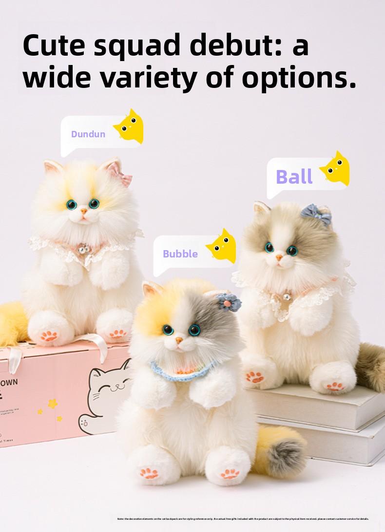 Cute Small Plush Cat Backpack Simulation Bag Doll Plush Toy Birthday Gift