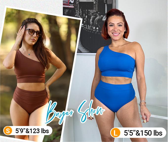 Holipick Women One Shoulder High Waisted Bikini Sets Two Piece Swimsuit Tummy Control Bathing Suit Full Coverage Swimwear Holipick Women One Shoulder High Waisted Bikini Sets Two Piece Swimsuit Tummy Control Bathing Suit Full Coverage Swimwear