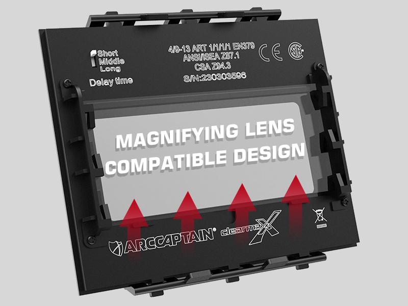 ARCCAPTAIN Large Viewing Screen Welding Helmet HSH-S800 1/1/1/1 Optical Clarity 4 Arc Sensor 1/25000s Response True Color Auto Darkening Welding Mask for Men / Dad - Welding Helmet, Compatible with welding cap, Jumpstartsale