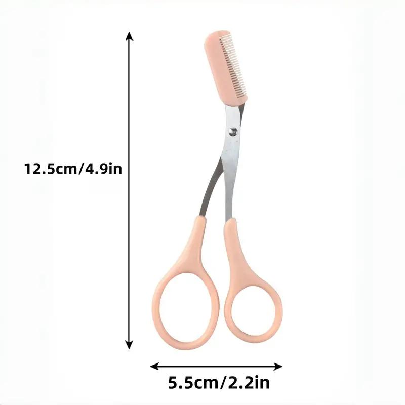 Eyebrow Trimmer Scissors with Comb, Stainless Steel Precision Cutting Tool, Perfect Brow Shaping Kit, Beauty Grooming Accessories, Eyebrow Tools, Eyebrow Styling
