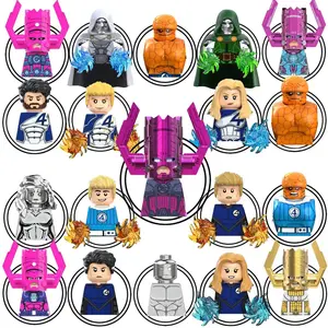 Blind Box Mini Building Blocks TV6218 Figures Big Goblin Spiderman Iron Man Venom Captain Hawk Deadpool Armor Christmas Gift Toy