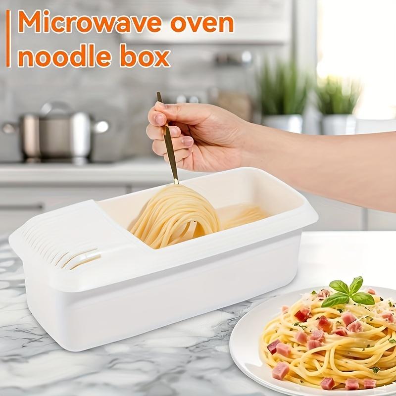 Microwave Pasta Cooker 4-Person Set, No Boiling Water Needed, Non-Stick Design, Easy Clean, Durable Food-Grade Plastic, Space-Saving Kitchen Tool