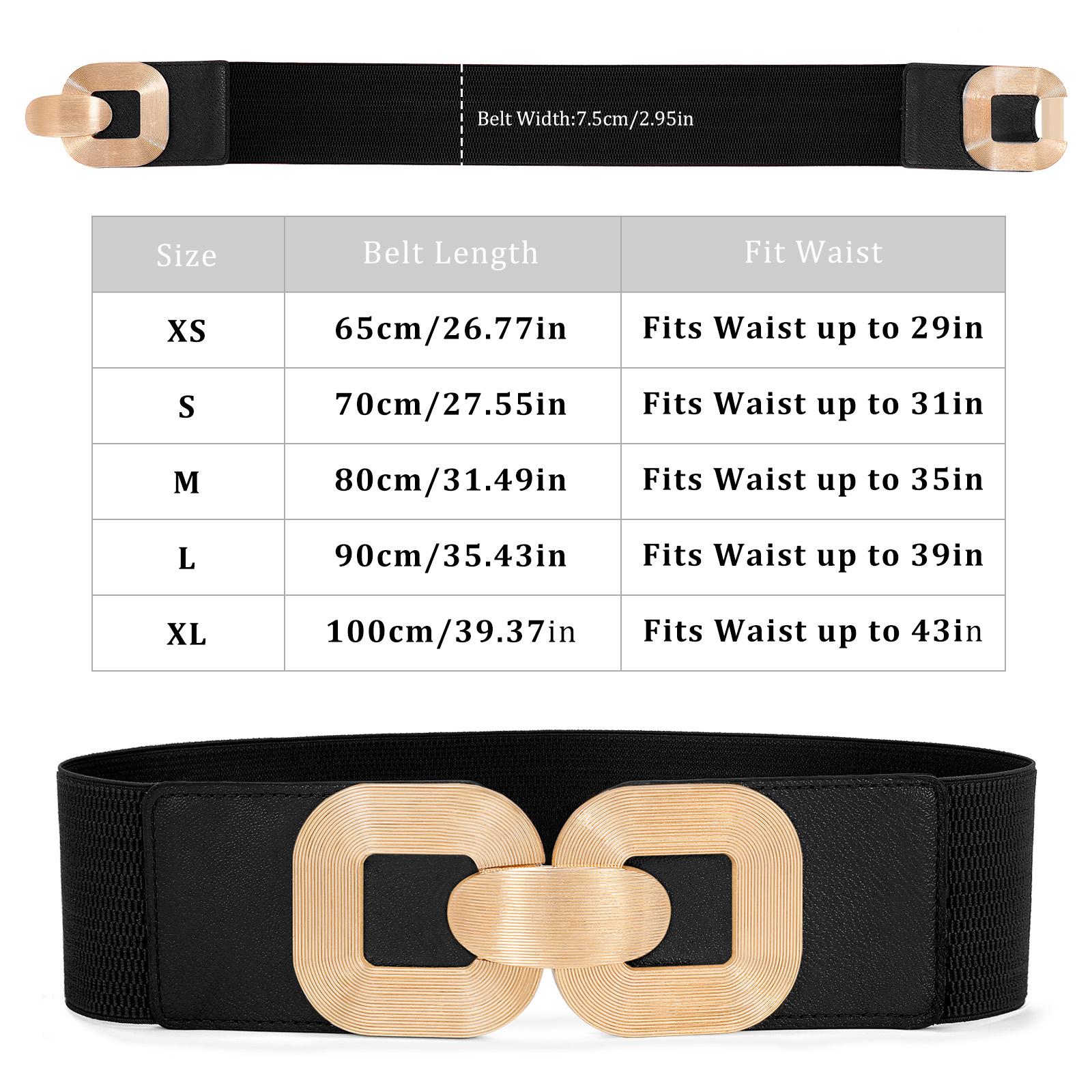 JASGOOD Women Wide Elastic Belts for Dress Fashion Stretchy Waist Belts for Ladies with Gold Buckle JASGOOD Women Wide Elastic Belts for Dress Fashion Stretchy Waist Belts for Ladies with Gold Buckle