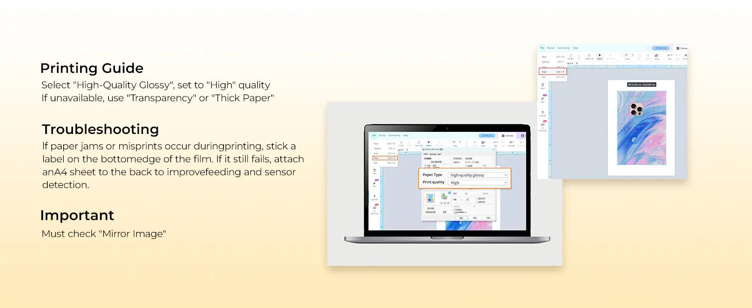 A4 Sublimation Film Bundle - 5 Pcs/10 Pcs/20 Pcs, For H17 Phone Case Heat Press