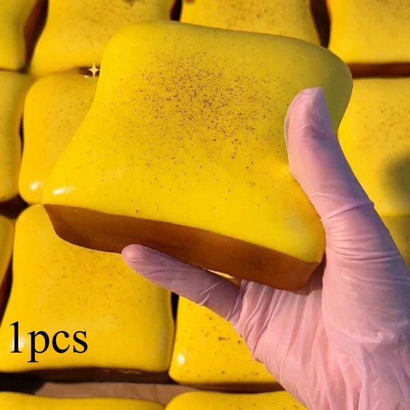 Novelty Soft Simulated Food Squeeze Release Tool Jasmine Toast Bread Squeeze Squishy DIY Decompression Slow Rebound Wet Soft