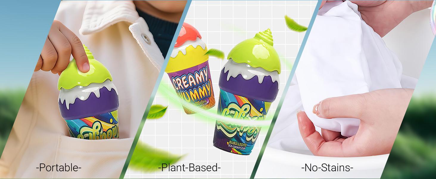 Combination inverted leak-proof bubble toys, dirt-free children's outdoor toy sets, non-toxic birthday party souvenirs, summer sensory gifts for boys and girls