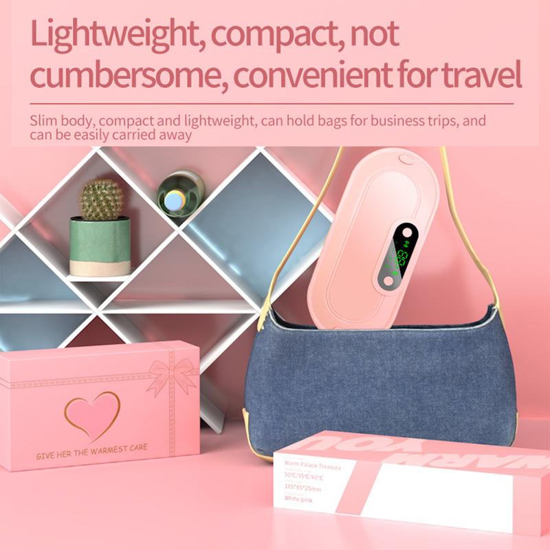 Portable Heating Pad with 3 Heat Levels & 4 Massage Modes, Automatic Shut Off, Adjustable, Menstrual Cramps Relief, Comfort Daily Heated Wrap, USB Charging, 2200mAh Battery, ABS Material, 50℃, 55℃, 60℃ Settings