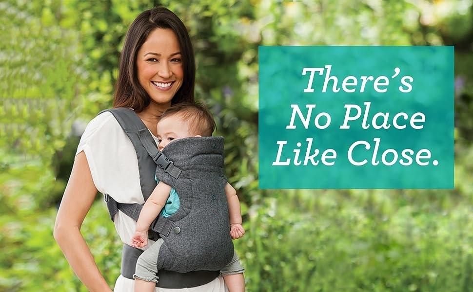 Hands-Free Baby Wrap Carrier, Flip 4-in-1 Advanced Carrier, Convertible Face in or Out or Front, Ergonomic, Travel with Baby Easily, Relieve Fatigue, Newborns and Older Babies, Maximum Load Bearing 32 lbs