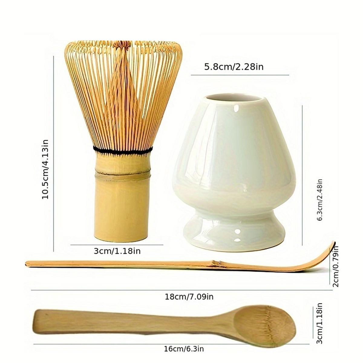 Matcha Tea Making Tool Set, 1 Box Matcha Bowl Spout & Bamboo Whisk & Tea Strainer & Spoon & Sifter & Whisk Holder, Tea Making Tools for Home Kitchen