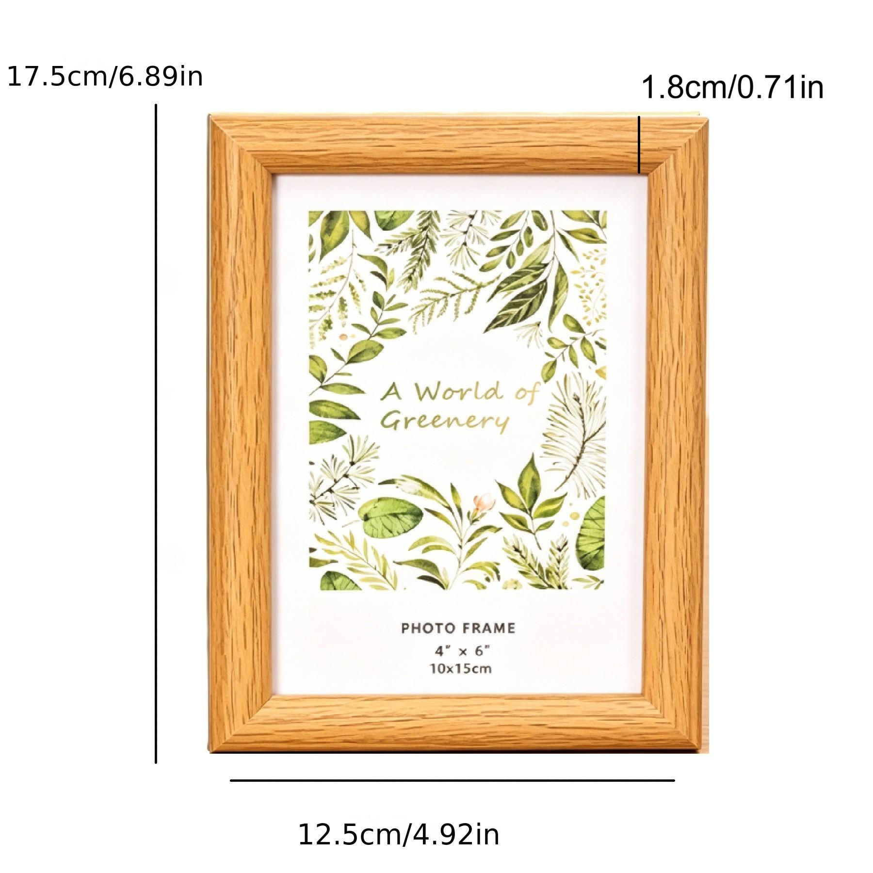 6 Inch 4x6 Wooden Frame, Simple Wood Photo Frame, Nordic Wall Art, Multi-Functional Hanging and Display, Home Decor for Bedroom Living Room Kitchen