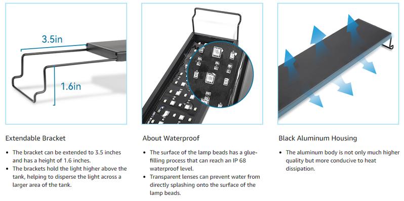 hygger Aquarium LED Light Fish Tank Full Spectrum Lighting with 24/7 Day-Night Cycle Mode & Auto On/Off Timer, 7 Color Options, Dimmable, Extendable Bracket for Tank Plant Lights hygger Aquarium LED Light Fish Tank Full Spectrum Lighting with 24/7 Day-Night Cycle Mode & Auto On/Off Timer, 7 Color Options, Dimmable, Extendable Bracket for Tank Plant Lights