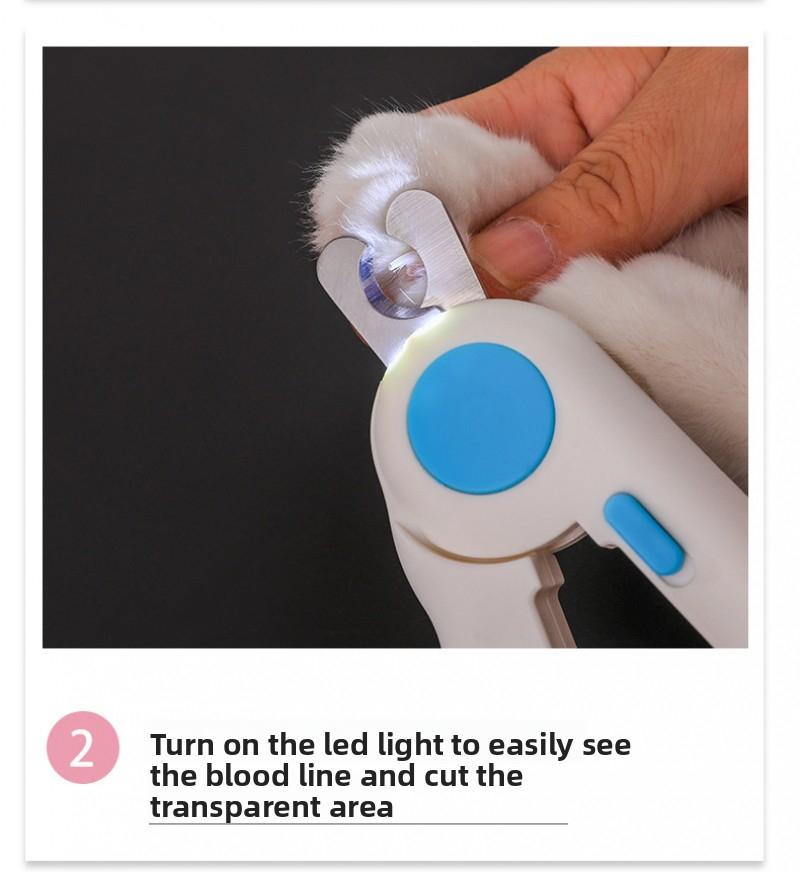 New Viral LED Pet Nail Clippers, Anti-quick Nail Grinder, Dog & Cat Nail Cutter, Pet Grooming Supplies