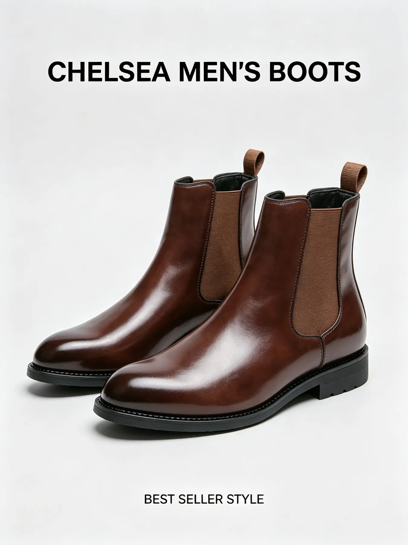 Hot Sale Men’s Chelsea Boots Slip‑On Ankle Boot Versatile Formal Casual Dress Boots For All Seasons Chelsea Boots Classic Business Formal Dress Boots For Men Daily Party Wear