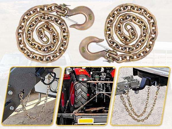 Nilight 3/8" X 35" Trailer Safety Chain 2pcs Grade 70 Towing Chain with Clevis Snap Hooks 26400lbs Break Strength use for Trailer, RV,and Boat Towing and Gooseneck Couplers Heavy Duty Hardware Industrial dealsforyoudays Nilight 3/8" X 35" Trailer Safety Chain 2pcs Grade 70 Towing Chain with Clevis Snap Hooks 26400lbs Break Strength use for Trailer, RV,and Boat Towing and Gooseneck Couplers Heavy Duty Hardware Industrial dealsforyoudays