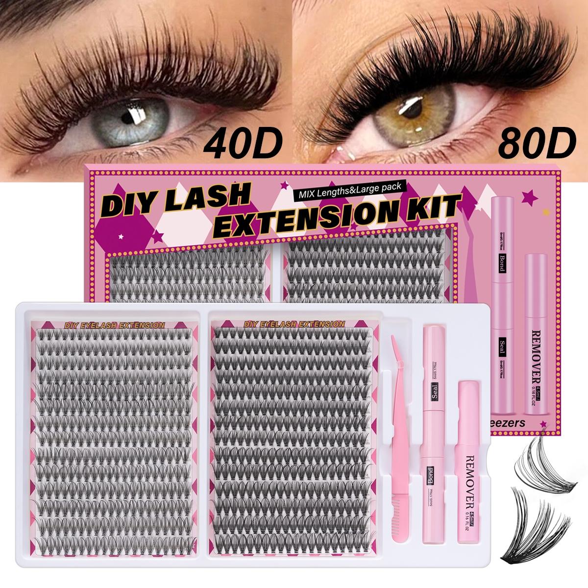 DIY Eyelash Extension Kit, Eyelash Extensions Set, Professional and Beginner Friendly, Easy Home Use, Full Set, Perfect for Beginners, Professional Quality