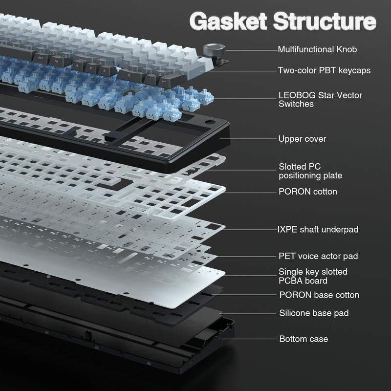 AULA F99 Pro Hot Swappable Wireless Mechanical Keyboard with Knob,Tri-Mode Connection BT5.0/USB-C/2.4GHz,Pre-lubed Switches,Gasket Structure,RGB Backlit Computer Gaming Keyboard (Side Printed Black) Creamy keyboard PC Accessoies TikTokShopfalldealsforyou AULA F99 Pro Hot Swappable Wireless Mechanical Keyboard with Knob,Tri-Mode Connection BT5.0/USB-C/2.4GHz,Pre-lubed Switches,Gasket Structure,RGB Backlit Computer Gaming Keyboard (Side Printed Black) Creamy keyboard PC Accessoies TikTokShopfalldealsforyou