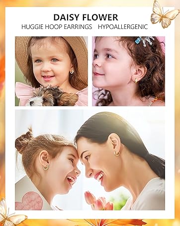 3 Pairs Small 14K Gold Plated Hoop Earrings for Women Trendy Hypoallergenic Silver Earring Stacks Huggie Hoops Earring Sets for Multiple Piercing Chunky Double Hoop Jewelry Lightweight