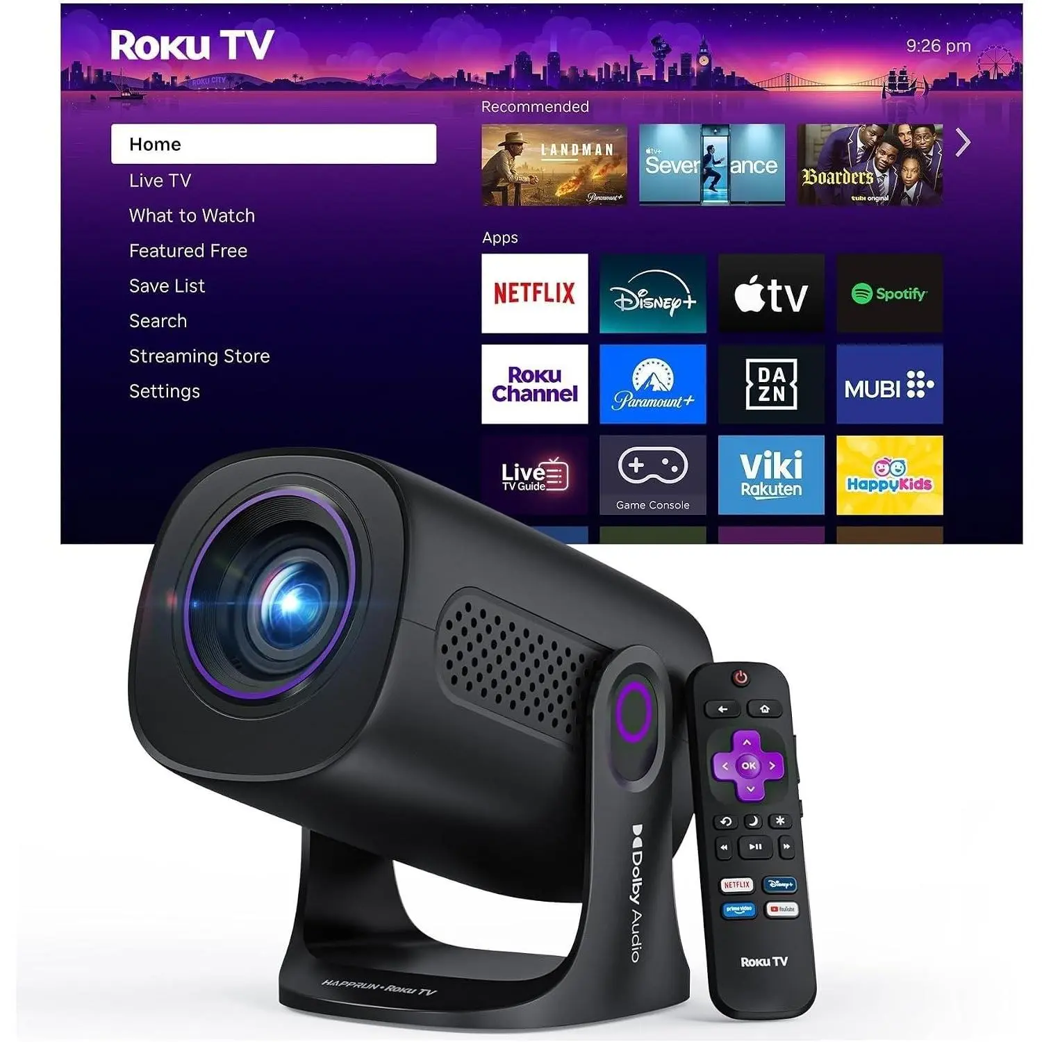 Portable Smart Mini Projector with WiFi and Bluetooth