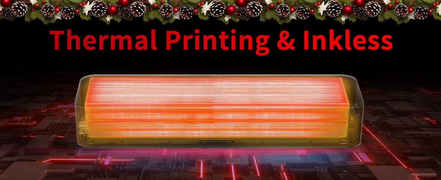 JADENS Portable Printers Wireless for Travel, Support 8.5" X 11" US Letter, Bluetooth Thermal Printer Inkless Mobile Printer for Office Home