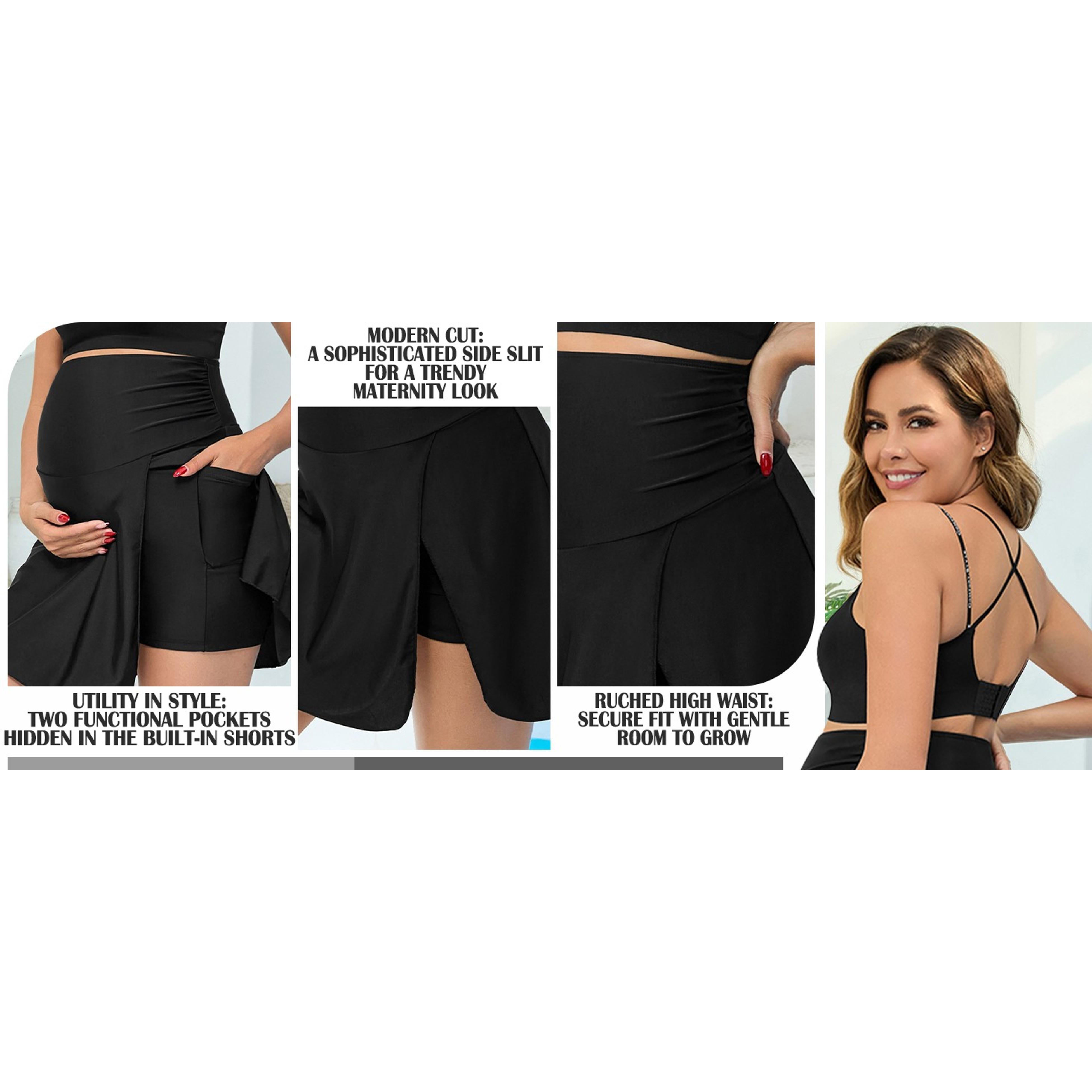 Maternity Swim Skirt with Shorts High Waisted Swim Skorts Swimsuit Bathing Suit Tankini Bottoms Pregnancy Swimwear Maternity Swim Skirt with Shorts High Waisted Swim Skorts Swimsuit Bathing Suit Tankini Bottoms Pregnancy Swimwear