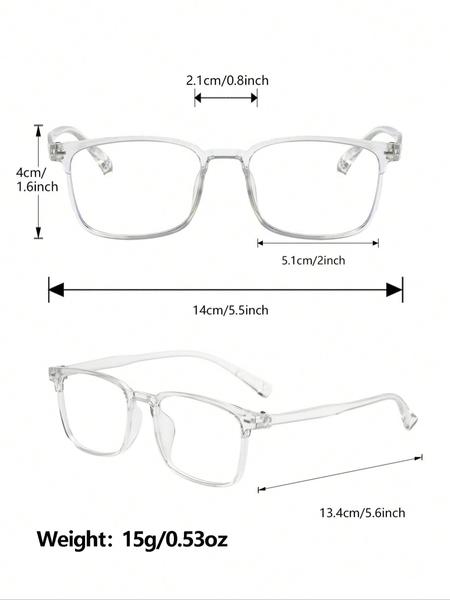 Modern Transparent Non-Prescription Glasses for Men & Women, Ideal for Office, Daily Use, Travel, Stylish Unisex Eyewear