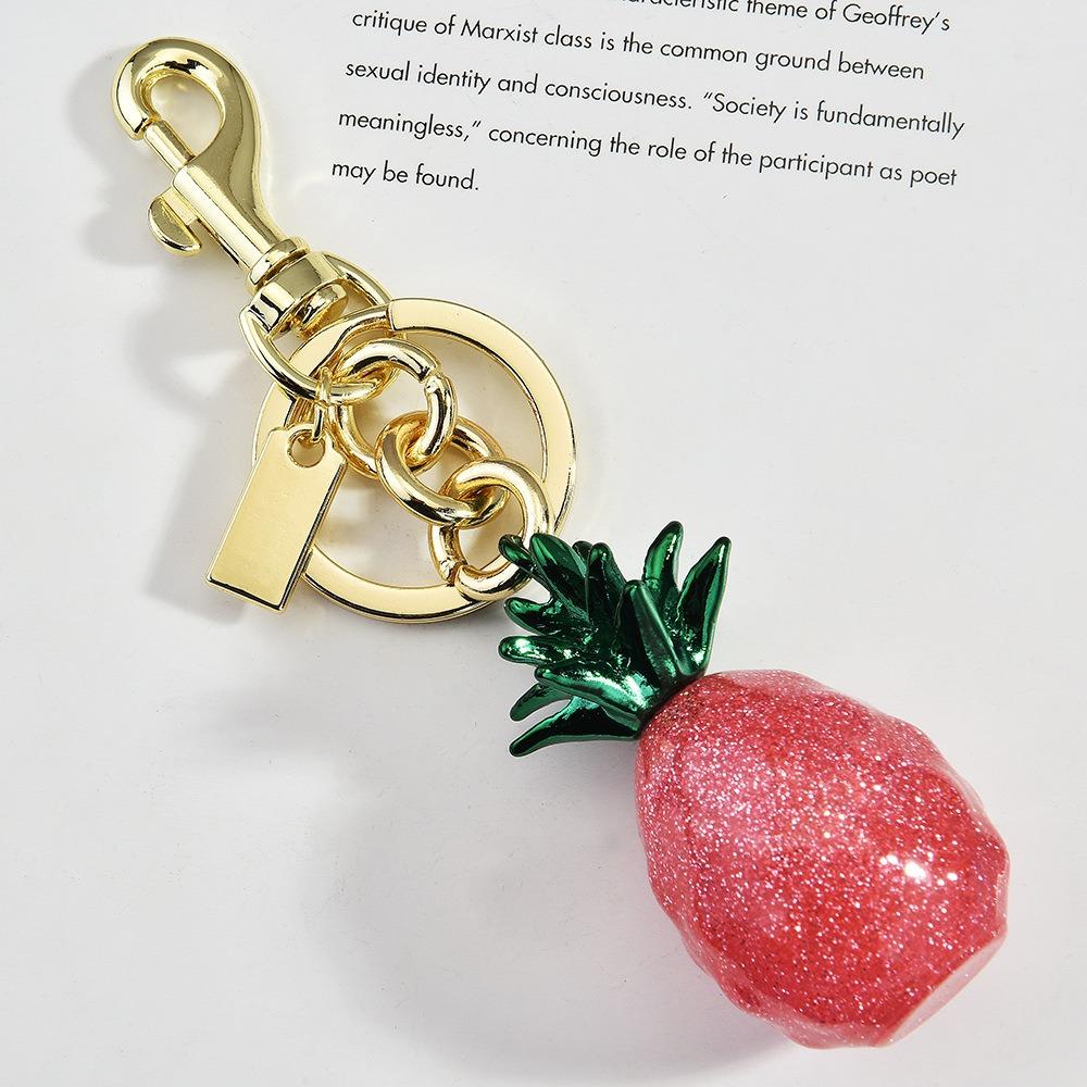 Three-Color Pineapple Fruit Bag Charm, Creative Keychain & Handbag Accessory