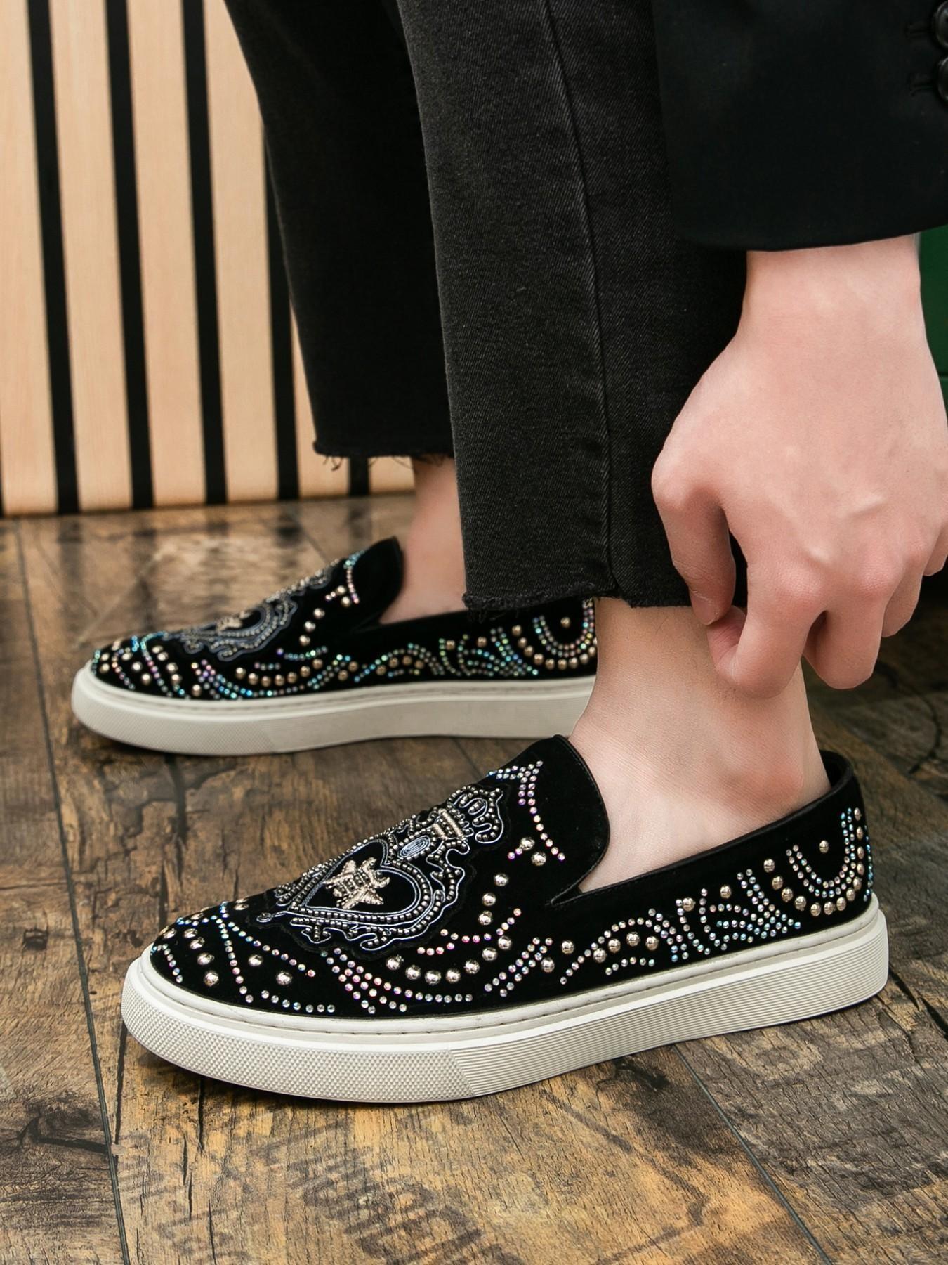 Men's Fashion Trendy Shoes, High-Quality Animal Pattern Decor, Daily Wear, Business Casual, Night Club, Driving, Slip-On Loafers