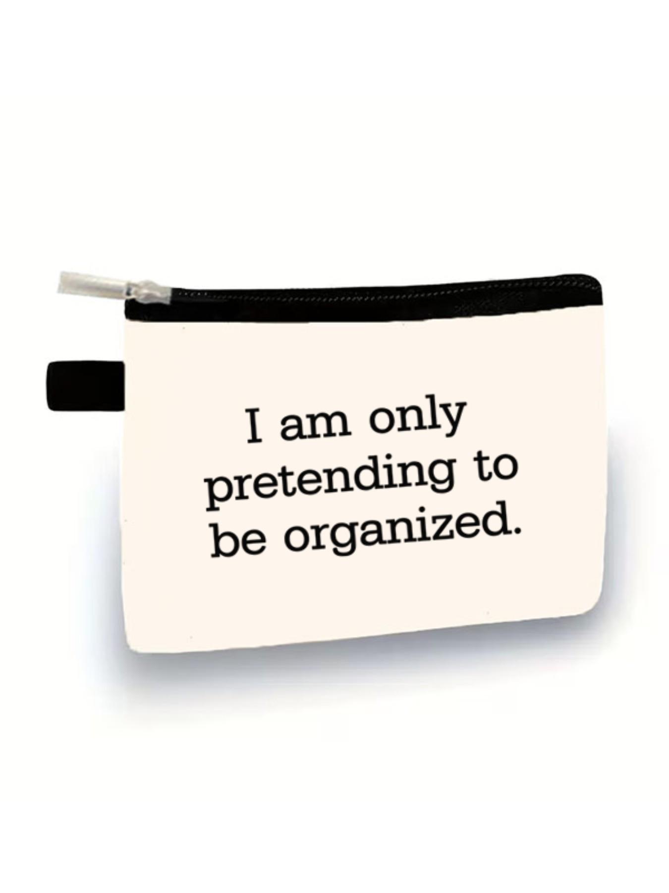 Humorous Self-Deprecating Zipper Wallet, Fun Text Storage Bag, Ideal for Daily Use, Unique Gift for Joke Lovers, Creative Present for Workers