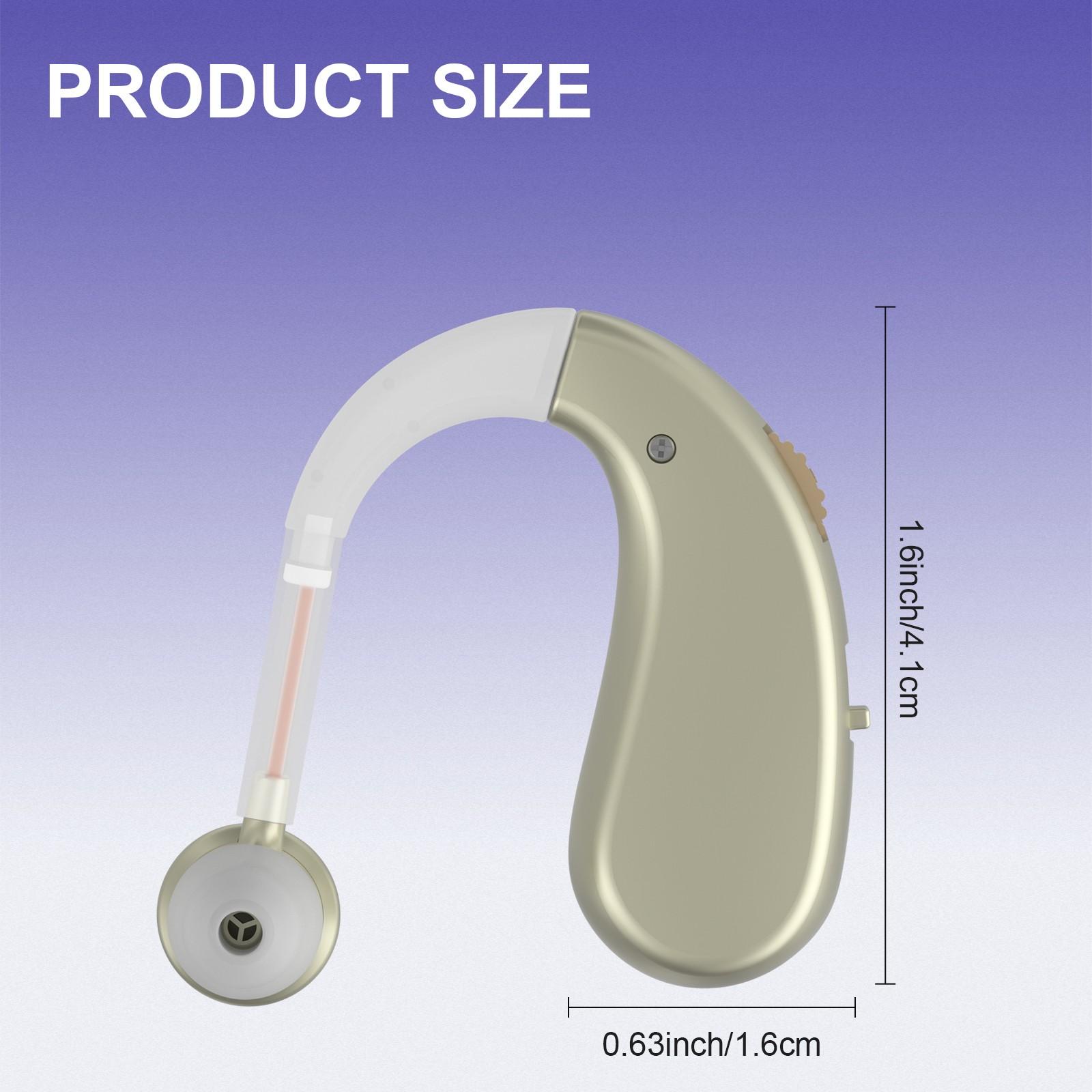 Over-Ear Hearing Aid Earphone with Rechargeable Battery Comfortable Silicone Earmuffs Suitable for Adults Indoor Outdoor Use Durable Design for Clear Sound