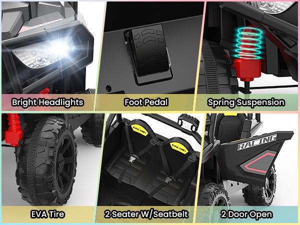 Hikole 24V 2-Seater Ride On Truck for Kids – Electric UTV w/ Remote, Bluetooth, LED Lights, Music & Shock Absorption, Christmas Gifts for Kids 2025 Hikole 24V 2-Seater Ride On Truck for Kids – Electric UTV w/ Remote, Bluetooth, LED Lights, Music & Shock Absorption, Christmas Gifts for Kids 2025