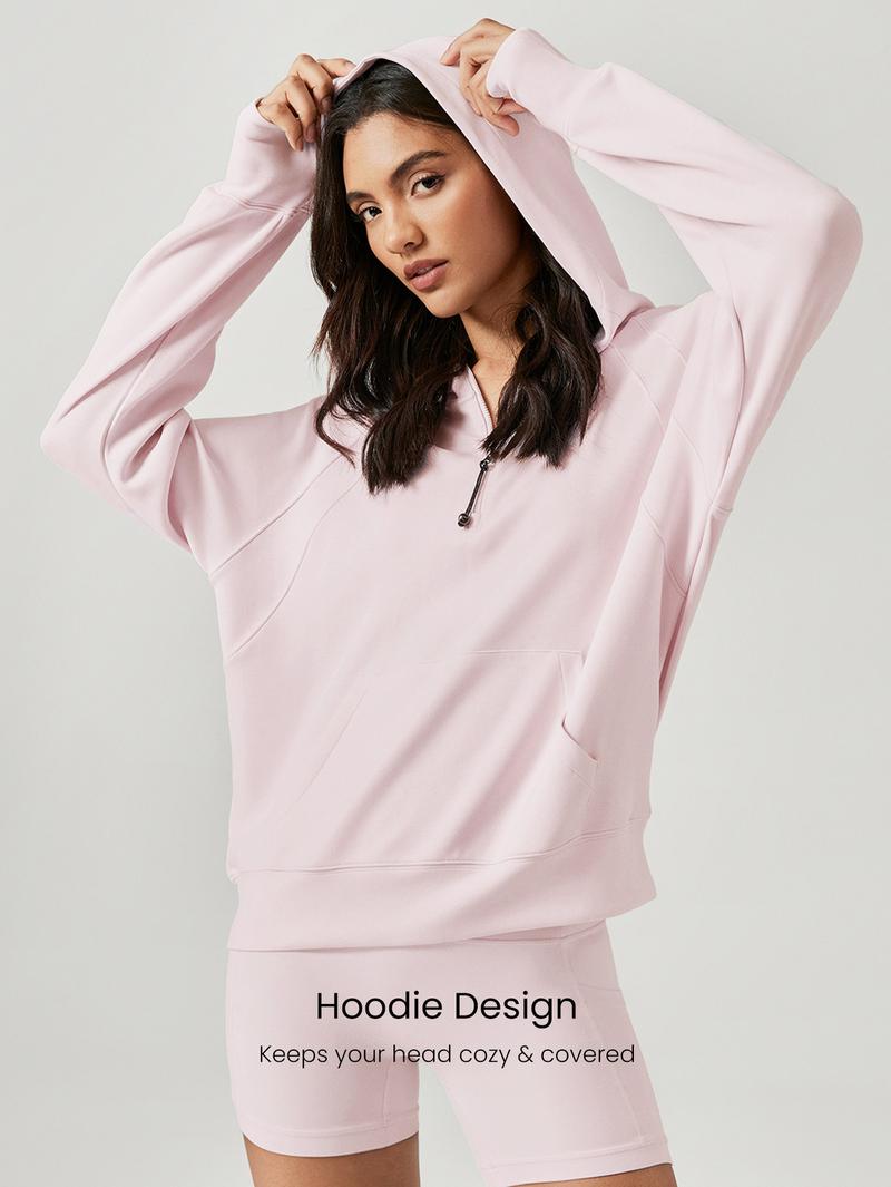 GLOWMODE Modal Silk Touch Half-Zip Hoodie Fall