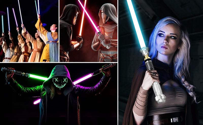 Lightsaber Crystal Heavy Duty Dueling Saber XRGB 3.0 Smooth Swing Light Saber Motion Control 16 Sound Fonts RGB Color Changing Force FX Sword Aluminum Hilt for Adults Valentine's Day Gift