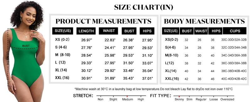 ANRABESS Womens One Piece Swimsuit 2025 Summer Solid Square Neck Tummy Control Modest Full Coverage Ribbed Bathing Suits
