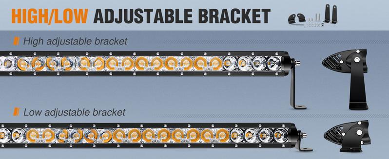 Nilight Led Light Bar Amber 21 Inch 100W Super Slim Spot Flood Combo Driving Fog 9000LM 3D Off Road Lights for Trucks Pickup SUV ATV UTV Boat 4x4 Van Camper-2 Style Mounting dealsforyoudays