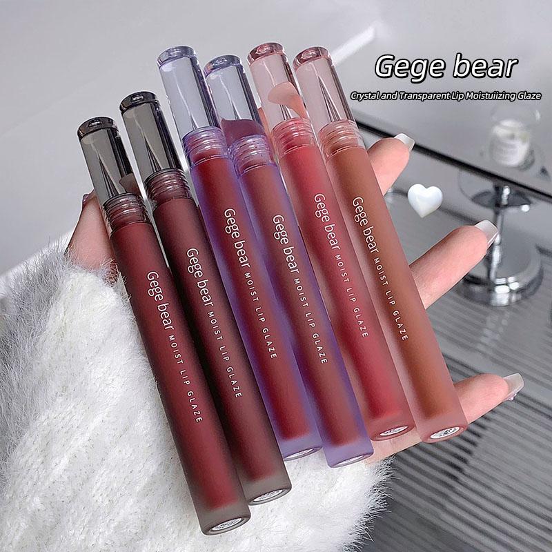 Long Lasting Lip Gloss, 6 Counts/set Matte Liquid Lipstick Easy Coloring, for All Occasions Lip Makeup, Girls and Women Makeup Accessories, Moisturizing, Glaze