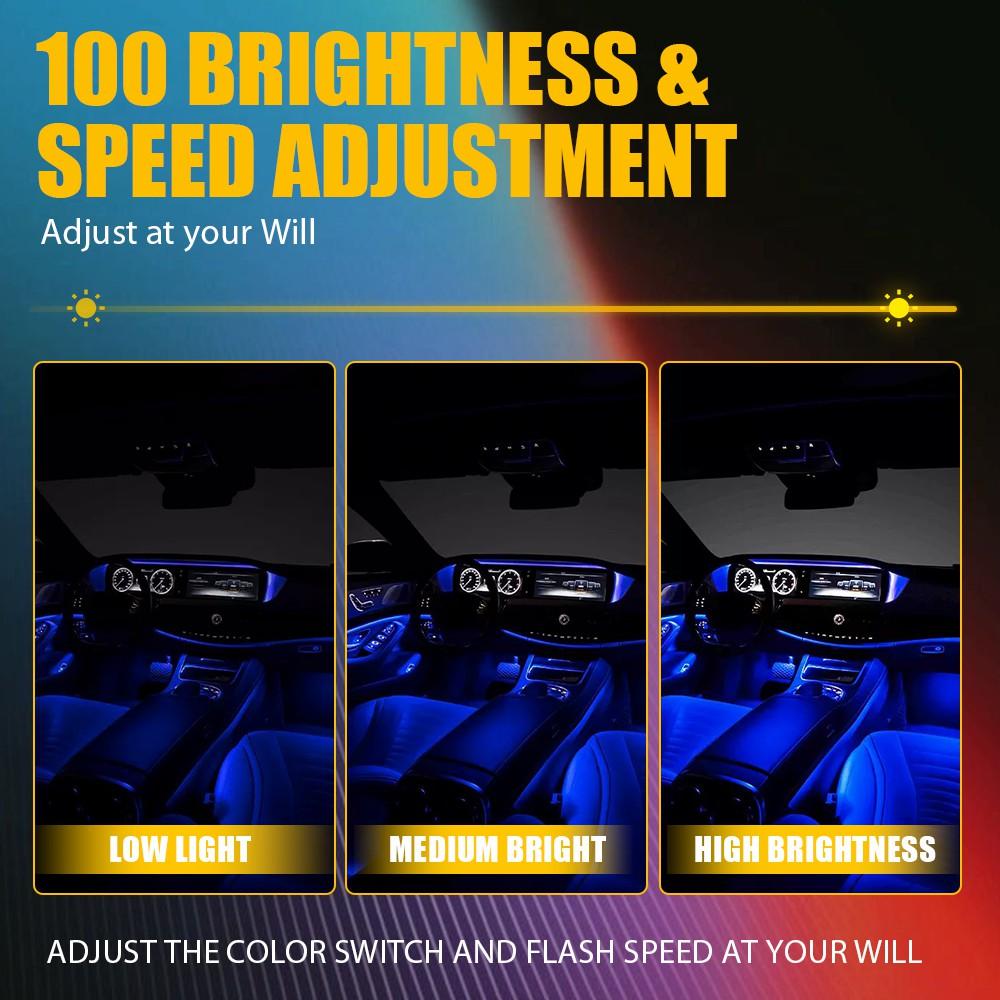 LED Neon Light Trim Glow Optic Fiber Strip Car Interior Ambient Lighting-Kit-APP LED Neon Light Trim Glow Optic Fiber Strip Car Interior Ambient Lighting-Kit-APP