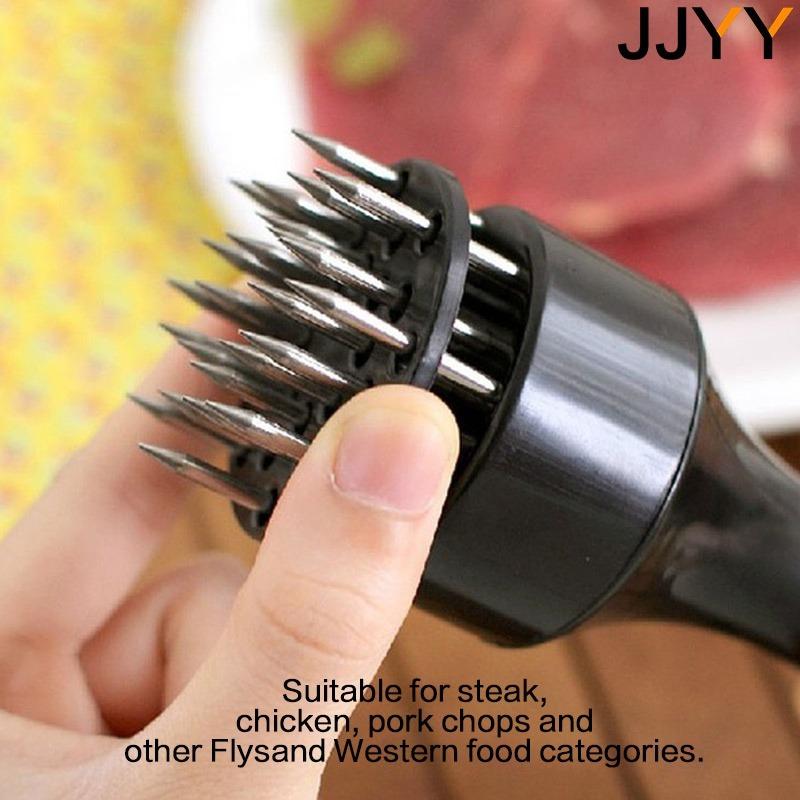 2Counts/Set Stainless Steel Dual-Head Tenderizer Needle, Non-Slip Handle, Efficient Meat Processing Tool, Kitchen Accessories, BBQ Camping Durable Set