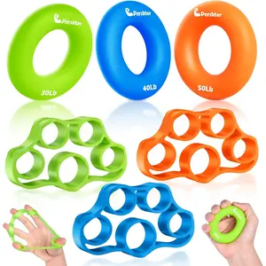 Hand Grip Strengthener, Finger Exerciser, Grip Strength Trainer (6 PCS),New Material,Forearm Grip Workout, Finger Stretcher, Relieve Wrist Pain, Carpal Tunnel