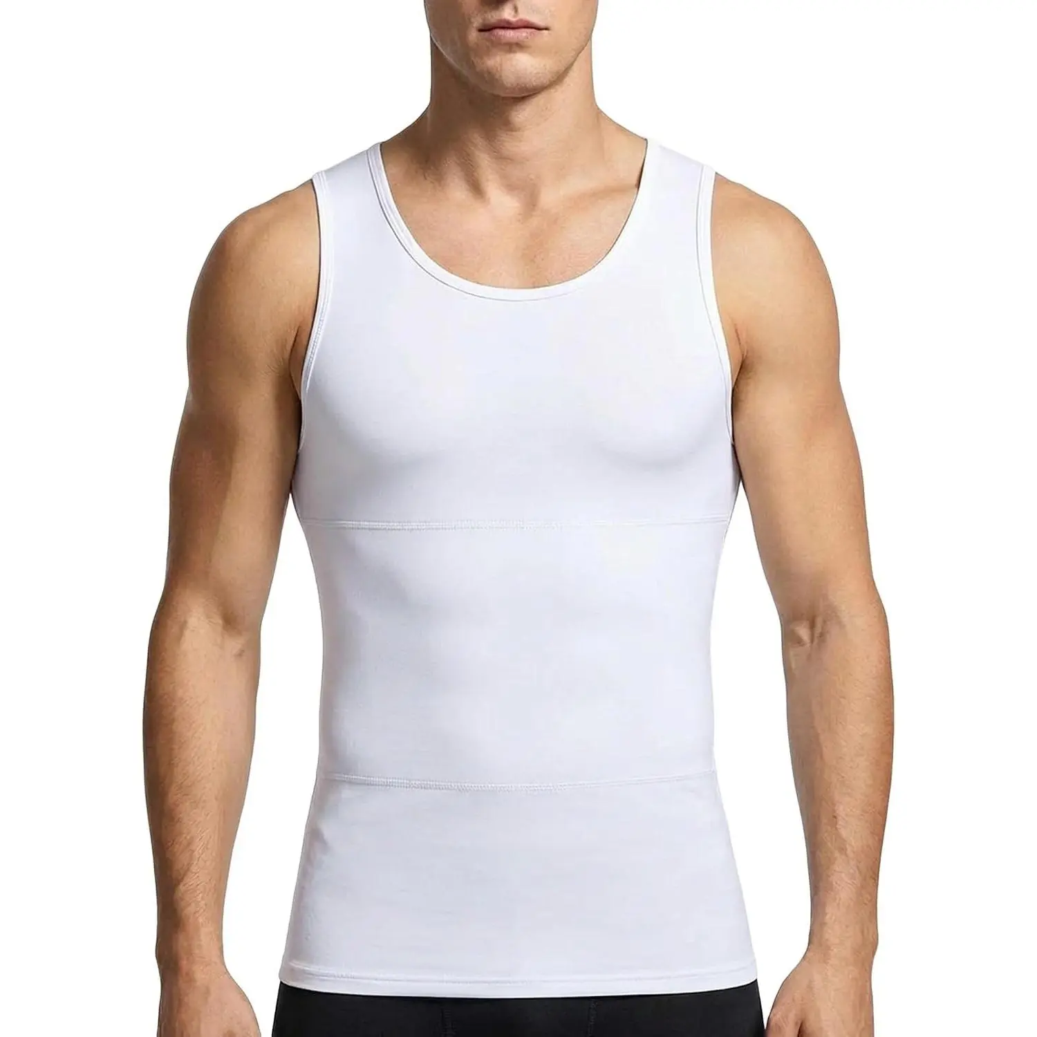 Gynecomastia Compression Shirt Men Shapewear Tank Top Muscle Sleeveless Workout Shirts Tummy Control Undershirts