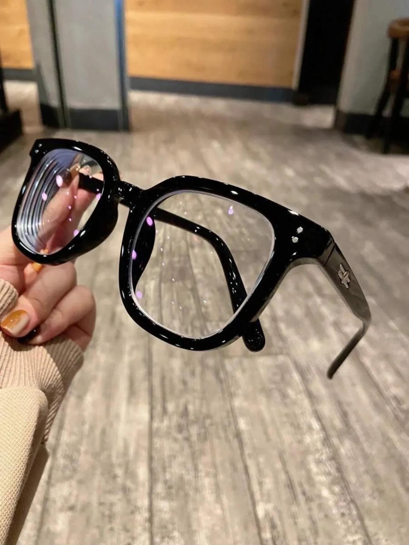 Anti-Blue Light Glasses Tr90 Frame, Trendy Casual Frames, Rectangular or Round Design, Lightweight Comfortable UV Protection for Computer TV Phone Gaming Square Frames Eyeglass, Trendy Casual Eyeglasses, Lightweight Eyewear, Stylish Trendy Eyewear