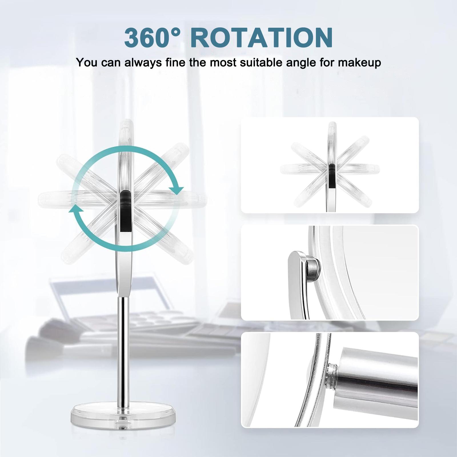 35X Magnifying Makeup Mirror, Dual-Sided 1X/35X Vanity Mirror with 360° Rotation, Detachable Acrylic Travel Mirror for Desk, Bathroom, Bedroom – Perfect Precision Makeup Gift for Women