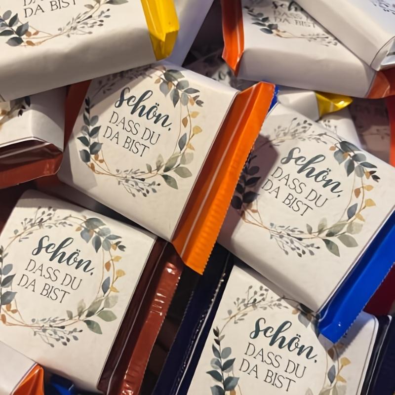 10 Gift Tags Wedding Ritter Sport Mini Banners, Thank You Labels, Perfect for Gifts, Birthday, Wedding, Baptism, Table Decorations