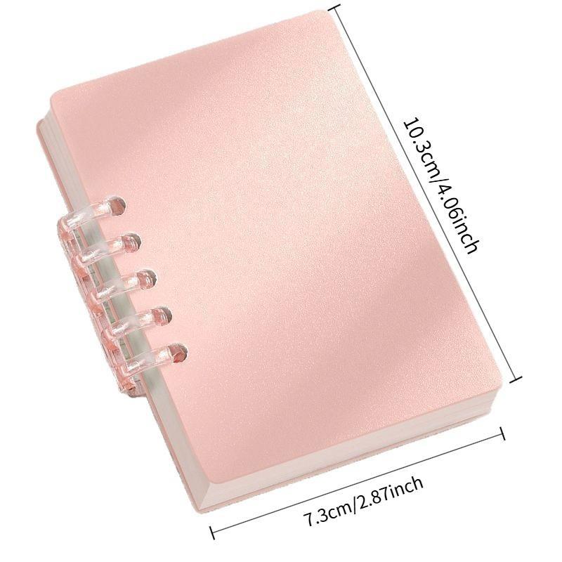A7 Morandi Solid Color Notebook, 80 Sheets Per Book, Detachable Ring Binder, Replaceable Pages, Compact Pocket Size, Ideal for Notes and Plans