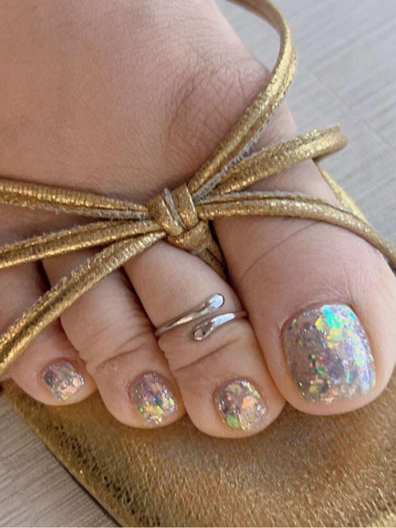S925 Sterling Silver Adjustable Toe Ring for Women & Girls, Fashionable Foot Jewelry for Party, Daily Decor, Trendy All-match & Exquisite Jewelry for Birthday Gift, with Box, Adjustable Rings