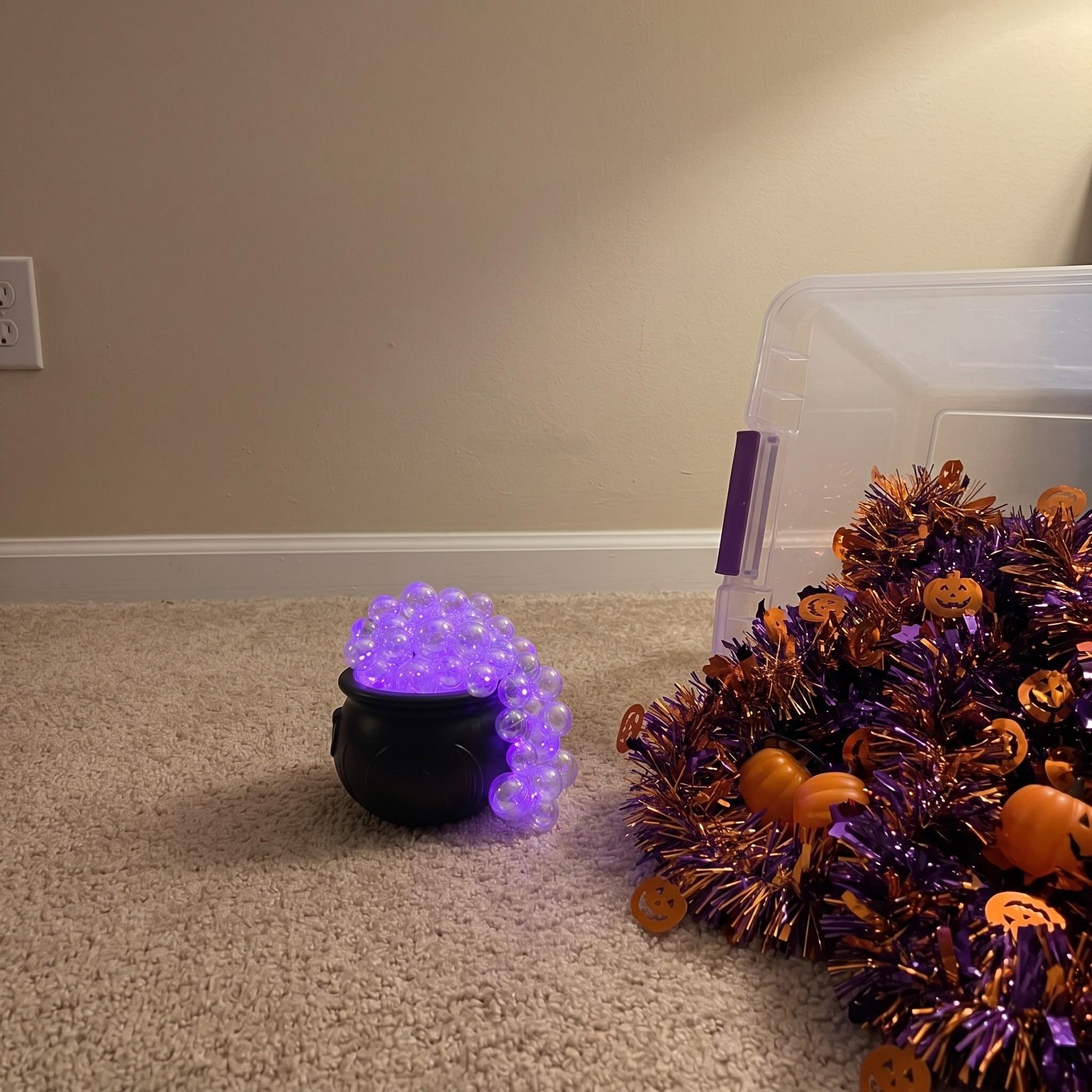 DIY Bubbling Witch’s Cauldron Centerpiece, Create Eerie Elixir, Spooky Table & Shelf Decor, Adult Halloween Sorcery, No Precious Metal Plating