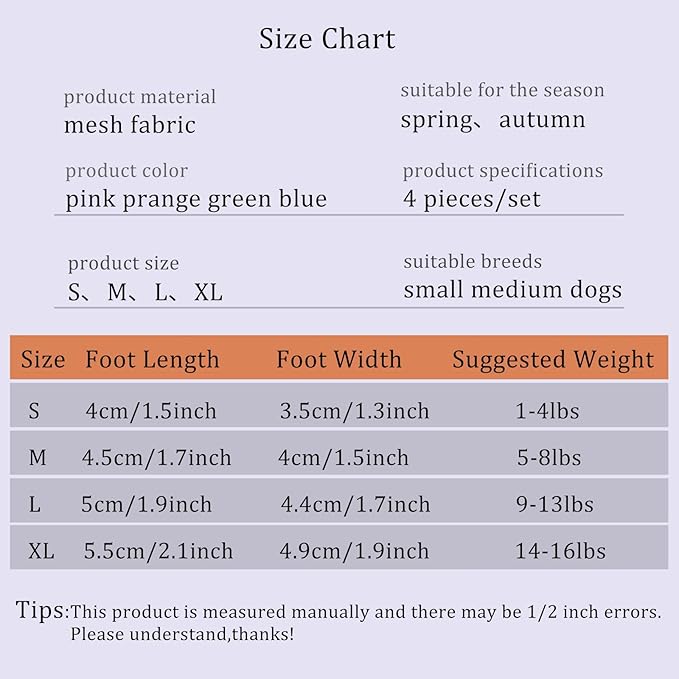 small Dog Shoes Breathable Mesh Boots,Summer Breathable Dog Boots Nonslip Sole Paw Protector for Small Medium