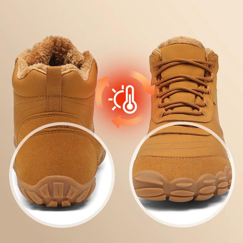 Saguaro Will II Winter Barefoot Shoes for men/women Splash-resistant Furry Warm lining Rubber sole Mid-tube Wide toe comfort Walking Boot  Outdoorfun