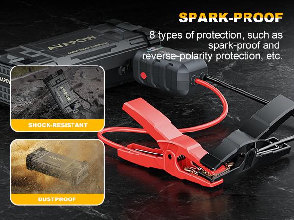 AVAPOW 4000A Car Battery Jump Starter–12V Portable Power for 10L Gas/10L Diesel Engines, Booster Function, PD 60W Fast Charging Lithium Jump Box Outdoorfun