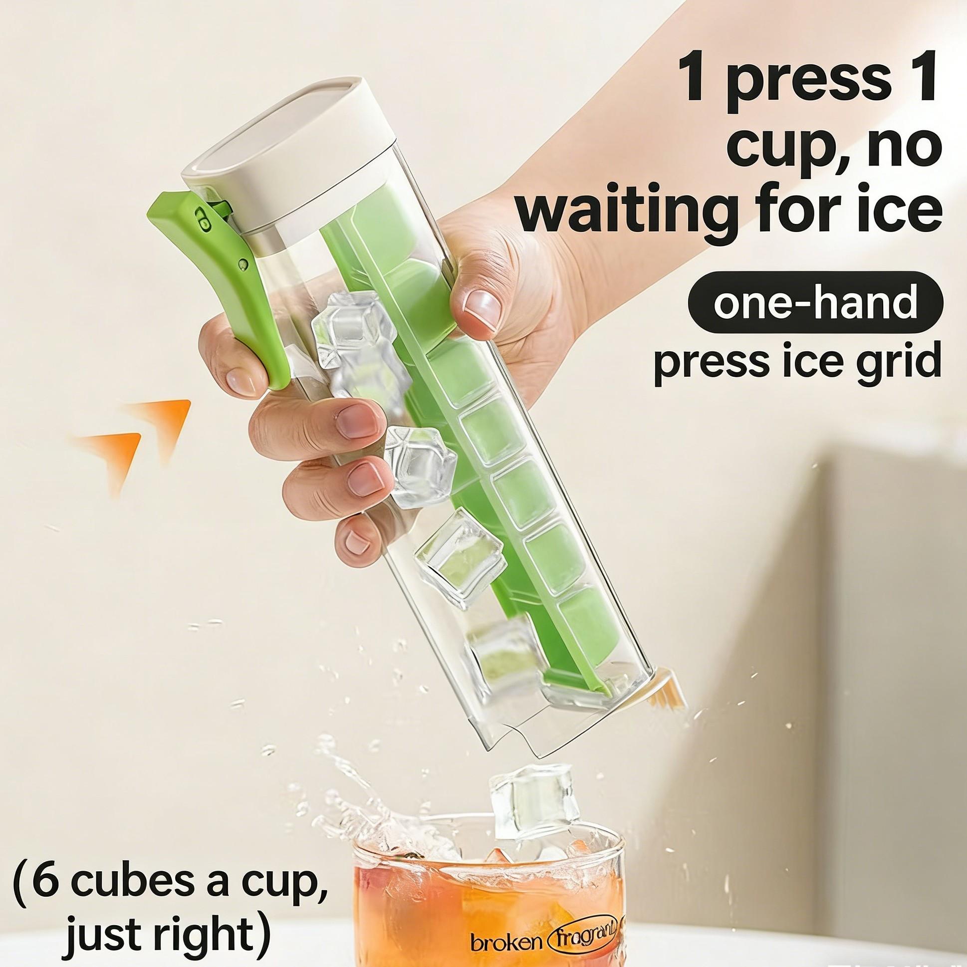 Self-Made Small Single-Hand Press Ice Tray, Simple 6-Cavity Refrigerator Ice Cube Mold, Easy-To-Use Ice Maker for Home Kitchen Self-Made Small Single-Hand Press Ice Tray, Simple 6-Cavity Refrigerator Ice Cube Mold, Easy-To-Use Ice Maker for Home Kitchen