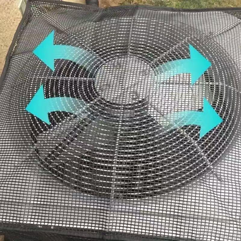 Durable Air Conditioner Cover, Full Mesh Ac Protector, Heavy-Duty Outdoor Protection, All-Season Use, Ac Covers for Home & Garden
